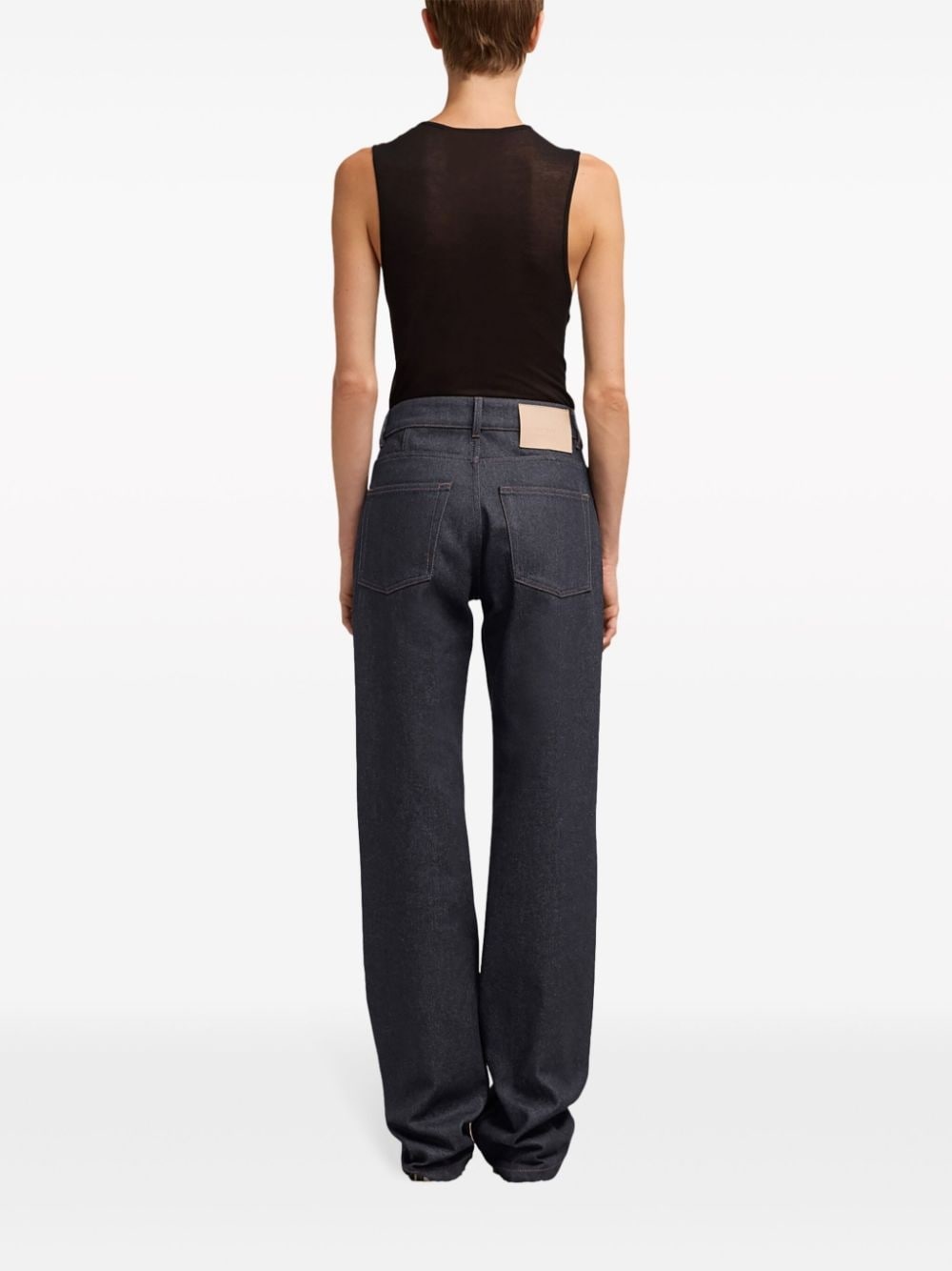mid-rise straight-leg jeans - 5