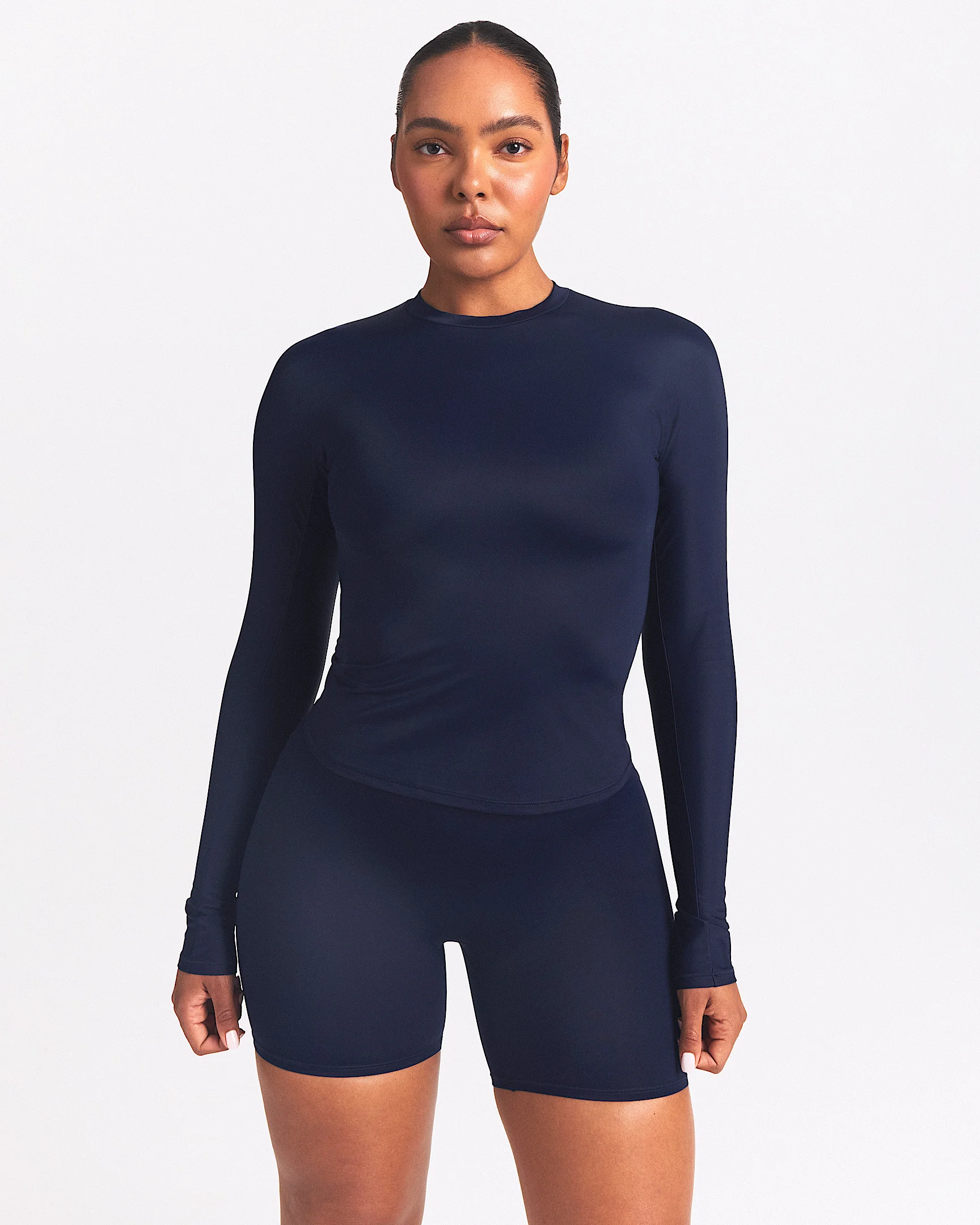 NikeSKIMS Shine Women's Long-Sleeve Crew-Neck Top - 1