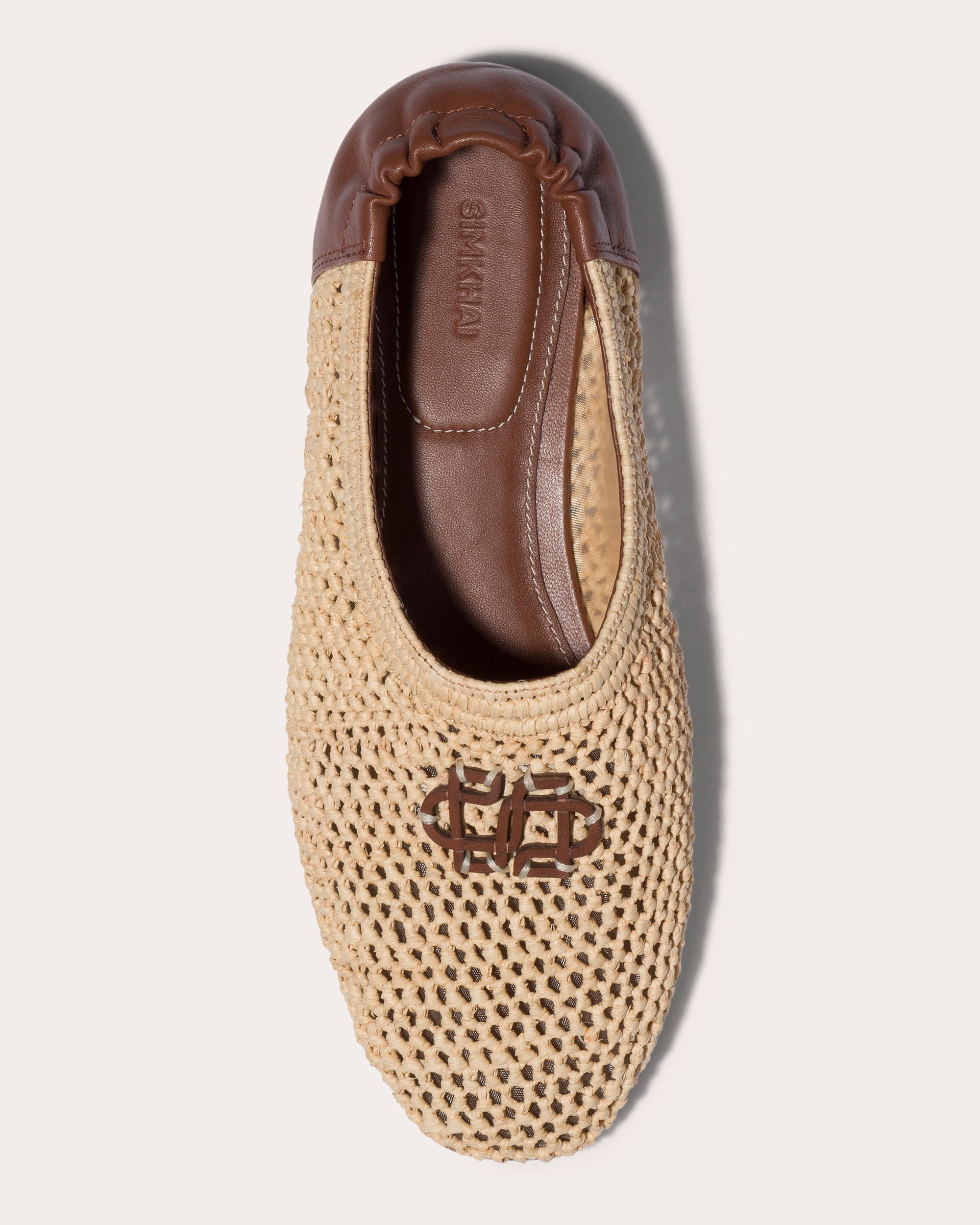 Eden Monogram Raffia Ballet Flat - 4