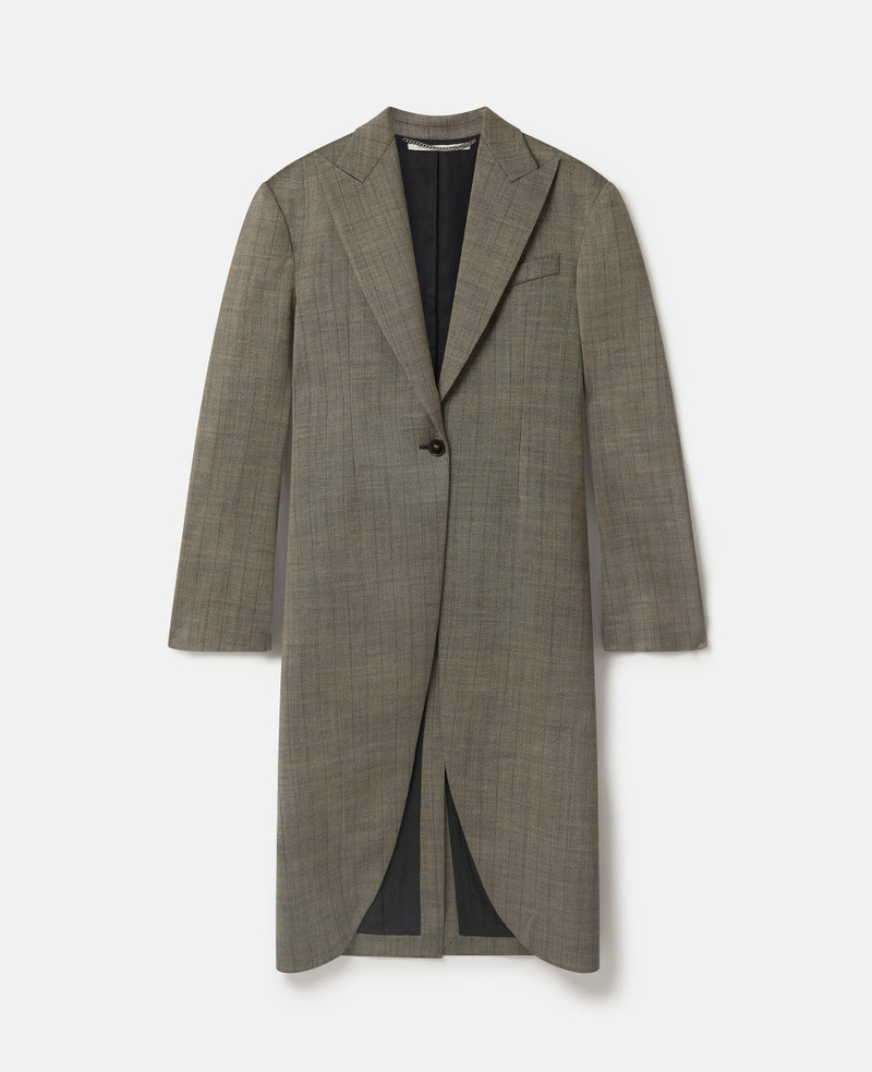 Checked Wool Coat - 1