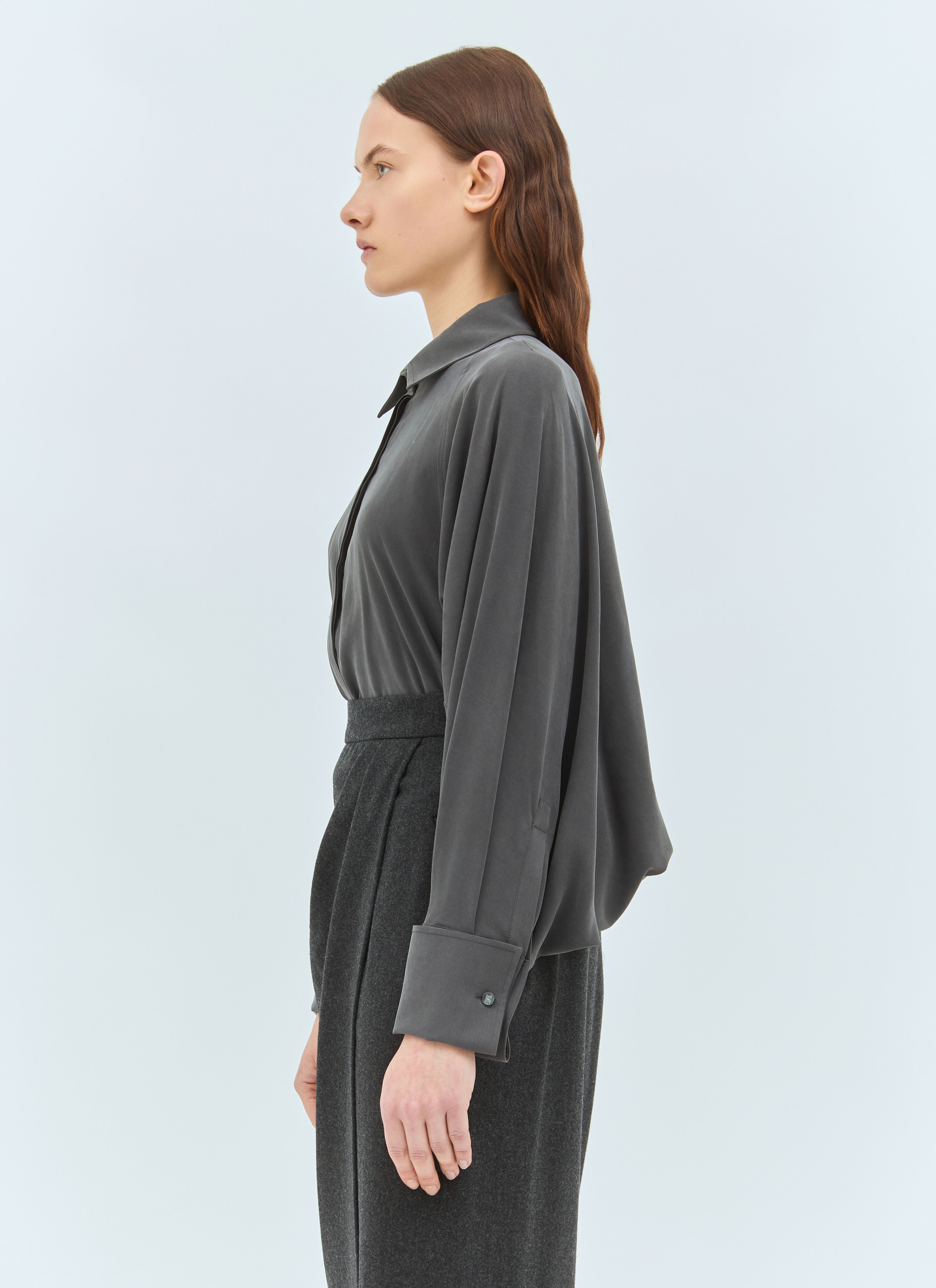 Silk Bodysuit Shirt - 4