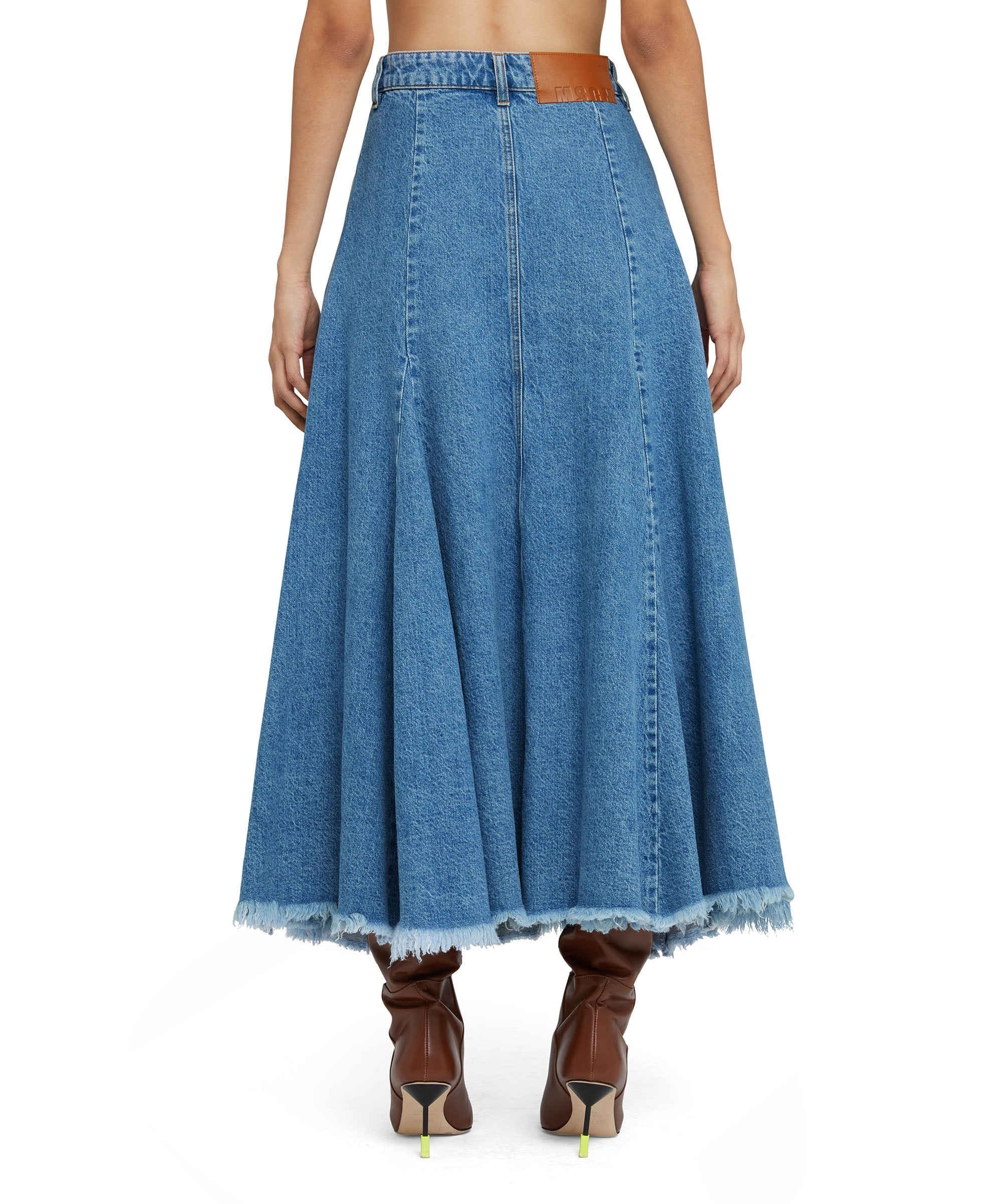 Denim midi wheel skirt - 4