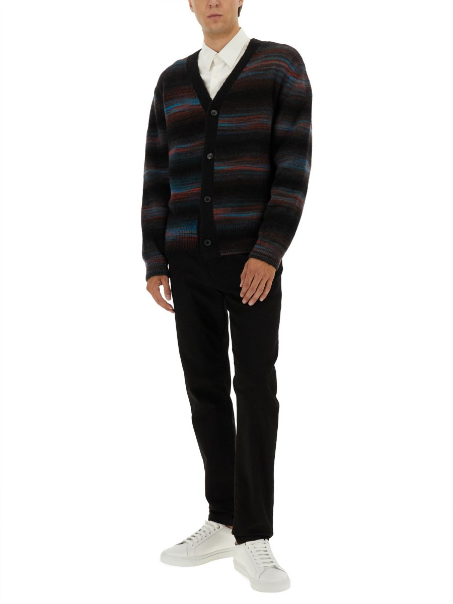 WOOL BLEND BUTTON THRU CARDIGAN - 2
