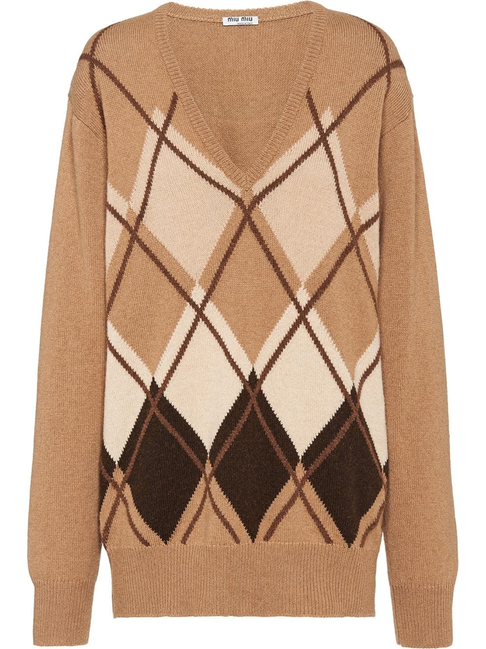 argyle loose jumper - 1