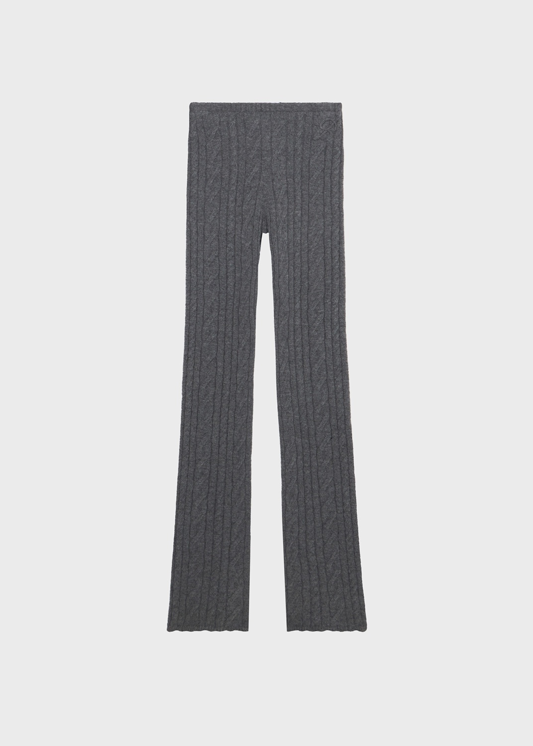 RIBBED KNIT PANTS WITH TORCHON - 1