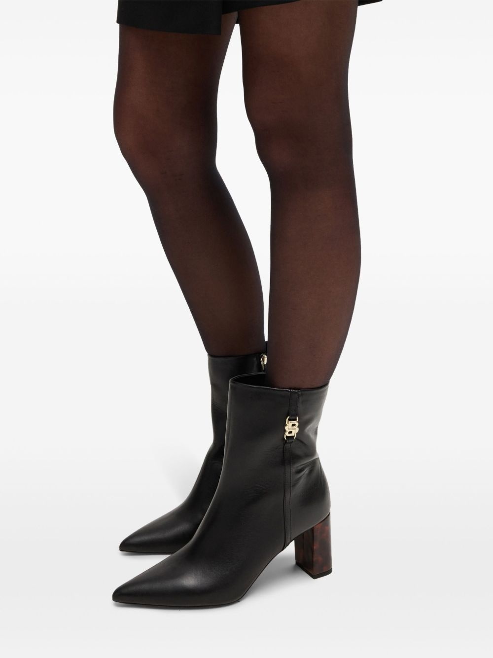 75mm leather ankle boots - 6