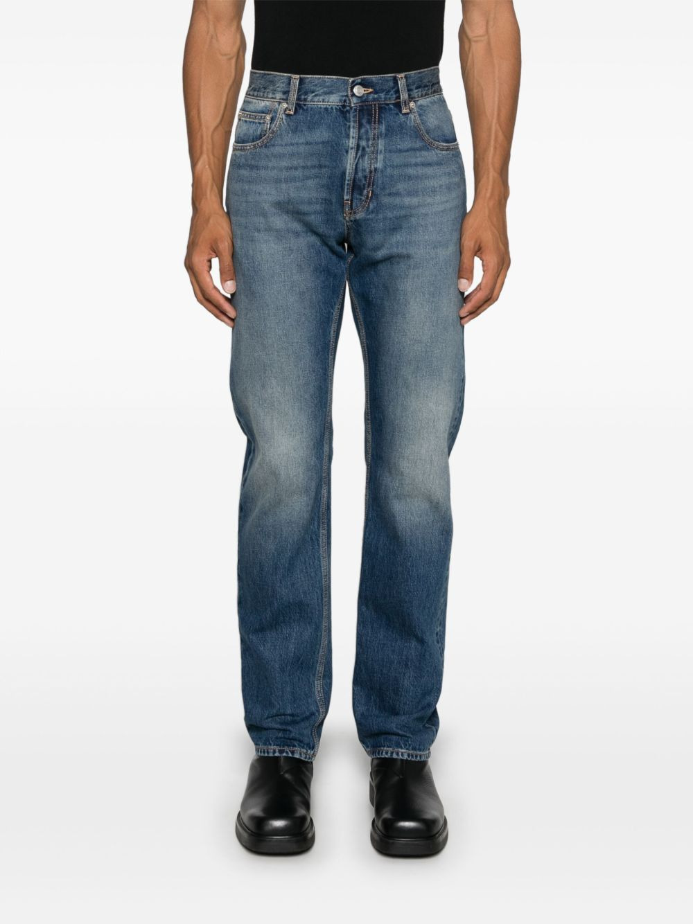 logo-print straight-leg jeans - 3