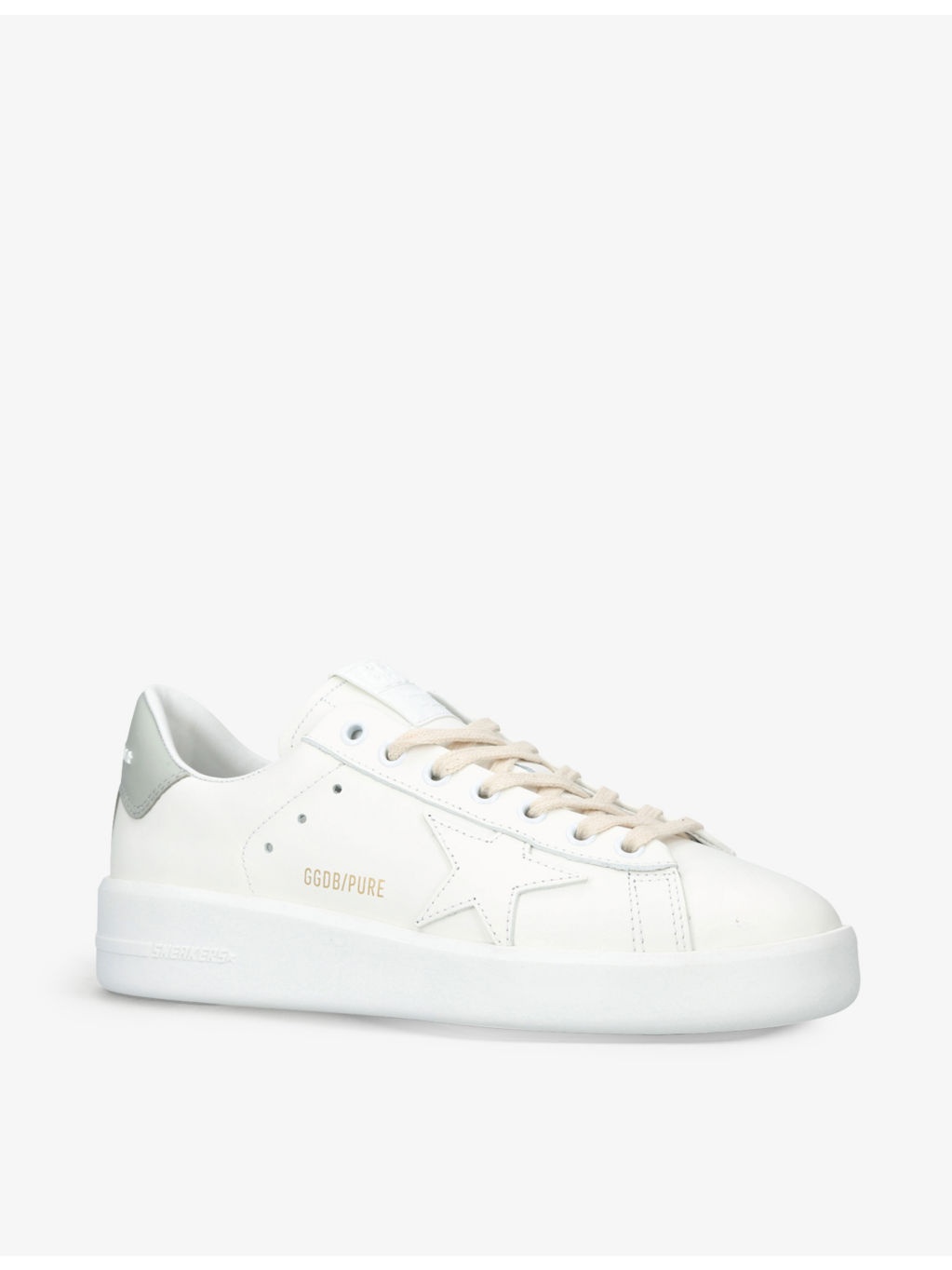 Pure Star star-embroidered leather low-top trainers - 3