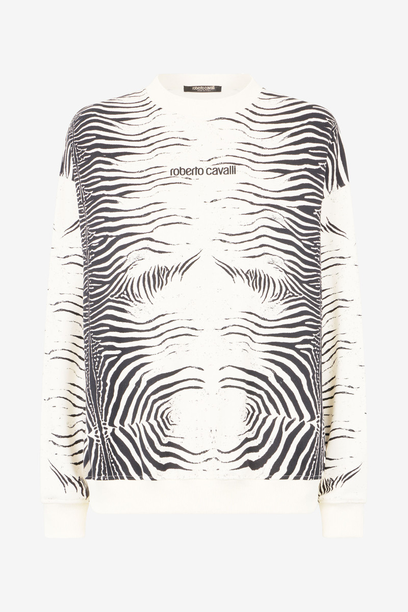 Zebra-Print Sweatshirt With Logo 1