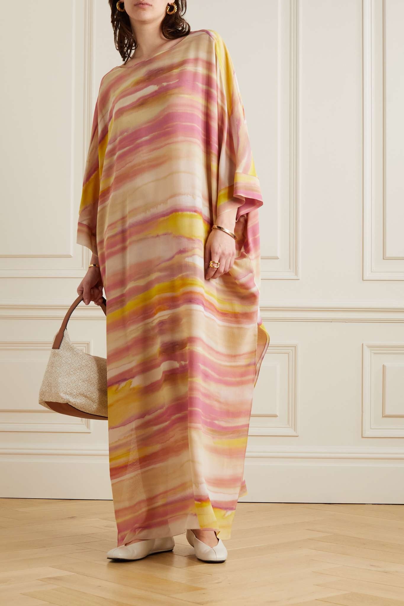 Cillia striped silk-chiffon maxi dress - 2