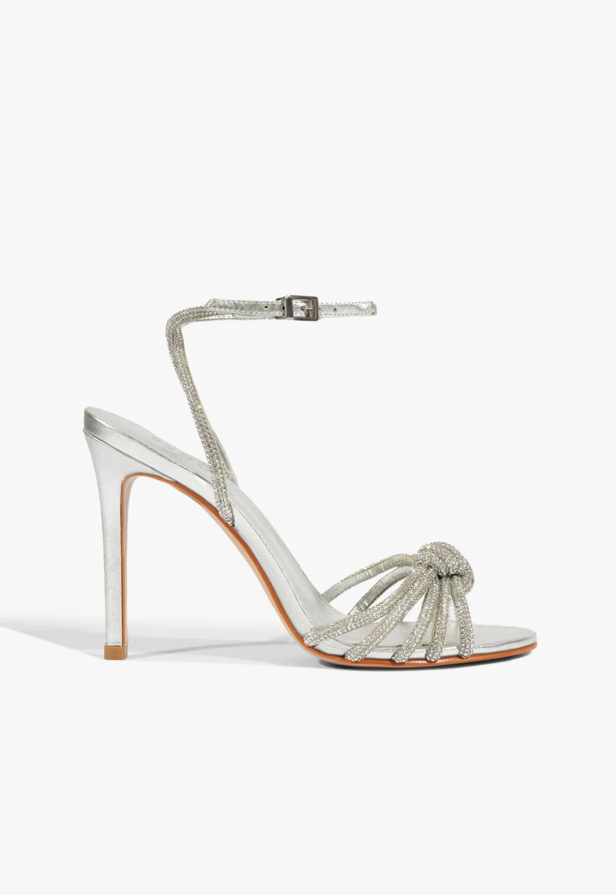 Pearline Buckle Metallic Sandal - 1