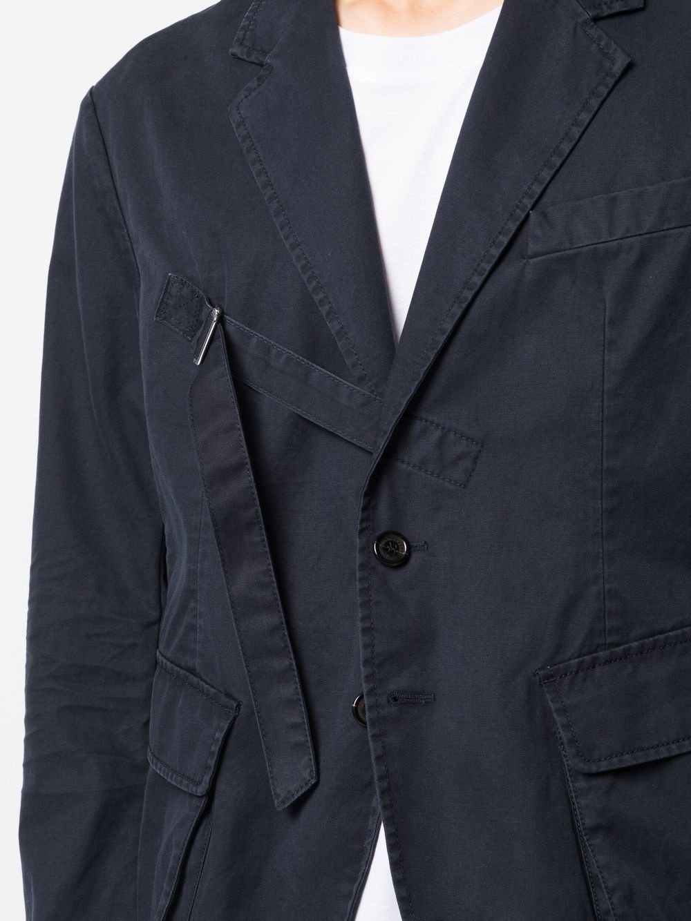 single-breasted patch-pocket blazer - 5