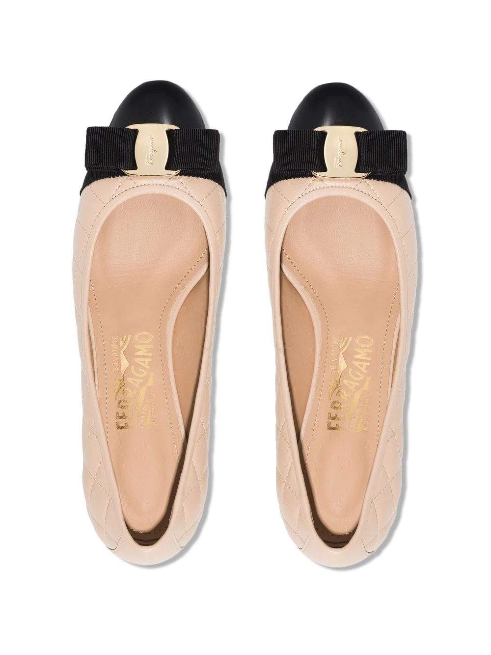 Vara contrast quilted ballerinas - 4