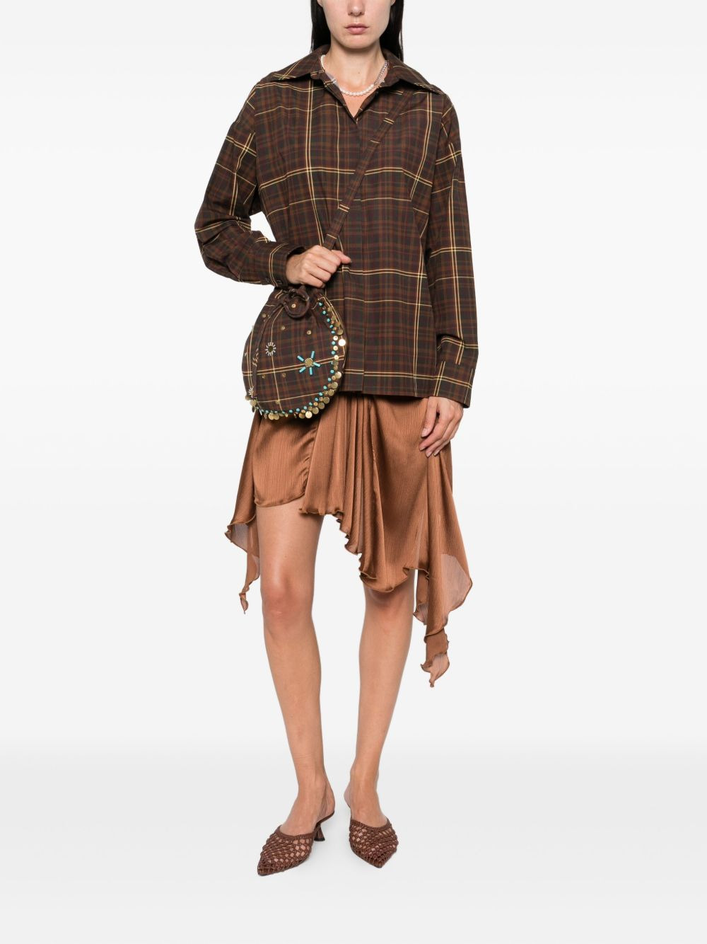 Athelia checked embellished top - 2