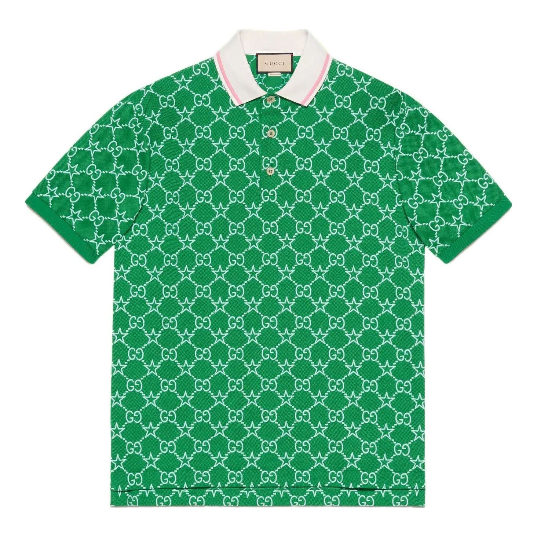 Gucci GG Stretch Cotton Polo 'Green' 696071-XJEE9-3129 - 1