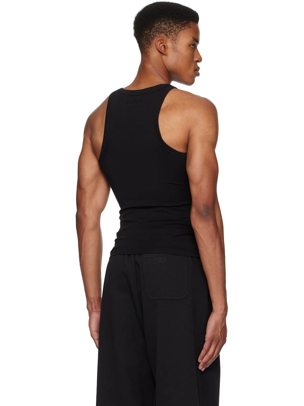 Black Oval Logo Tank Top - 3