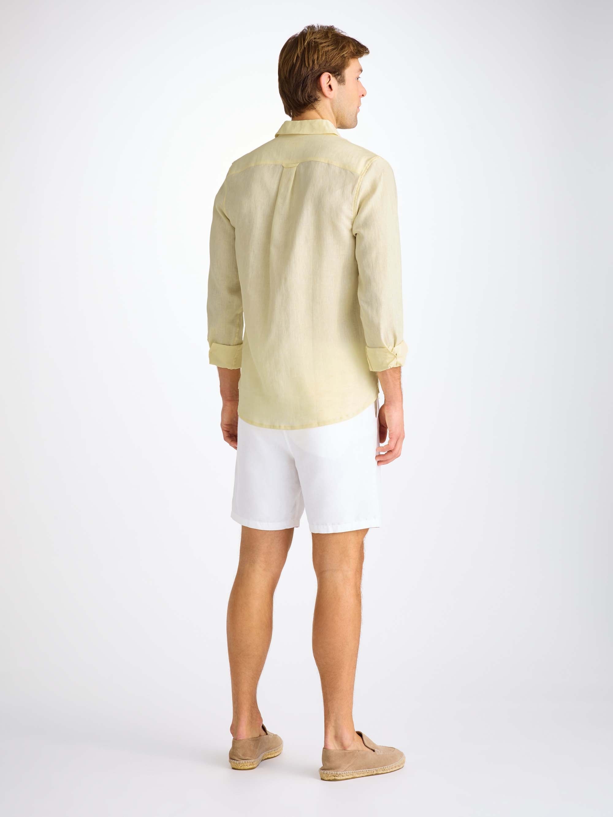 Men's Shirt Monaco Linen Buttermilk - 4
