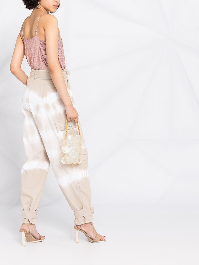 tie-dye belted tapered jeans 4