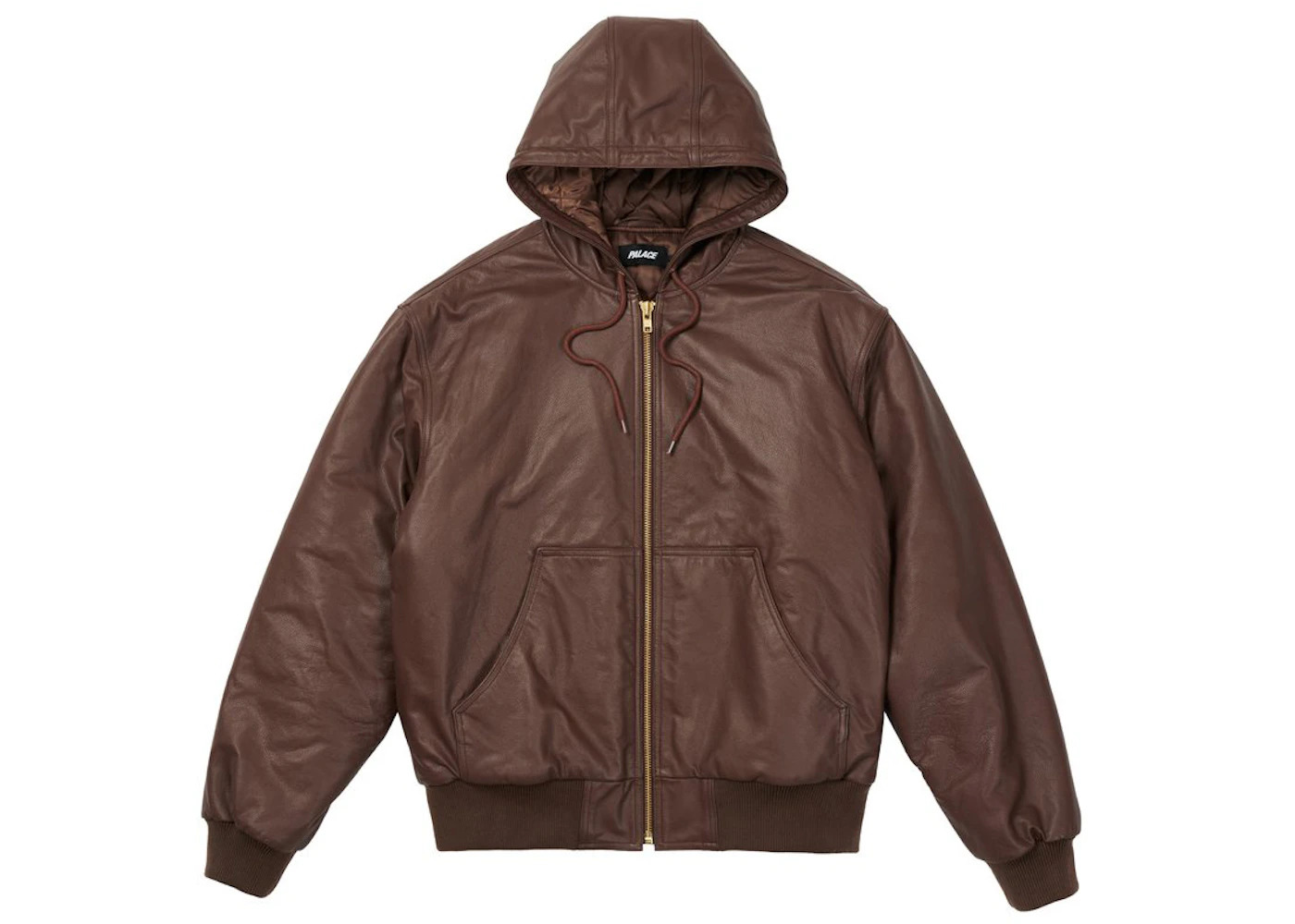 Palace Leather Bossy Jacket Brown - 2