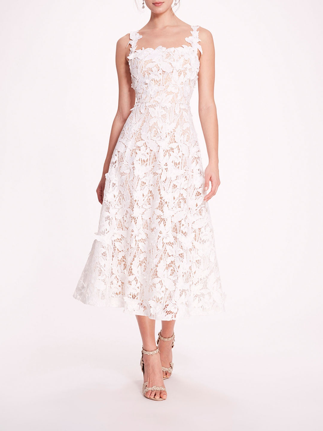 ORGANIC LACE MIDI DRESS - 1