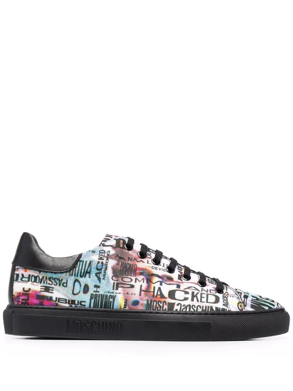 graphic-print low-top sneakers - 1