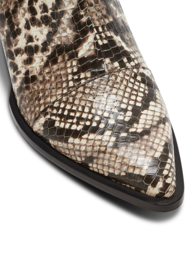 Billy snakeskin-effect leather ankle boots 4