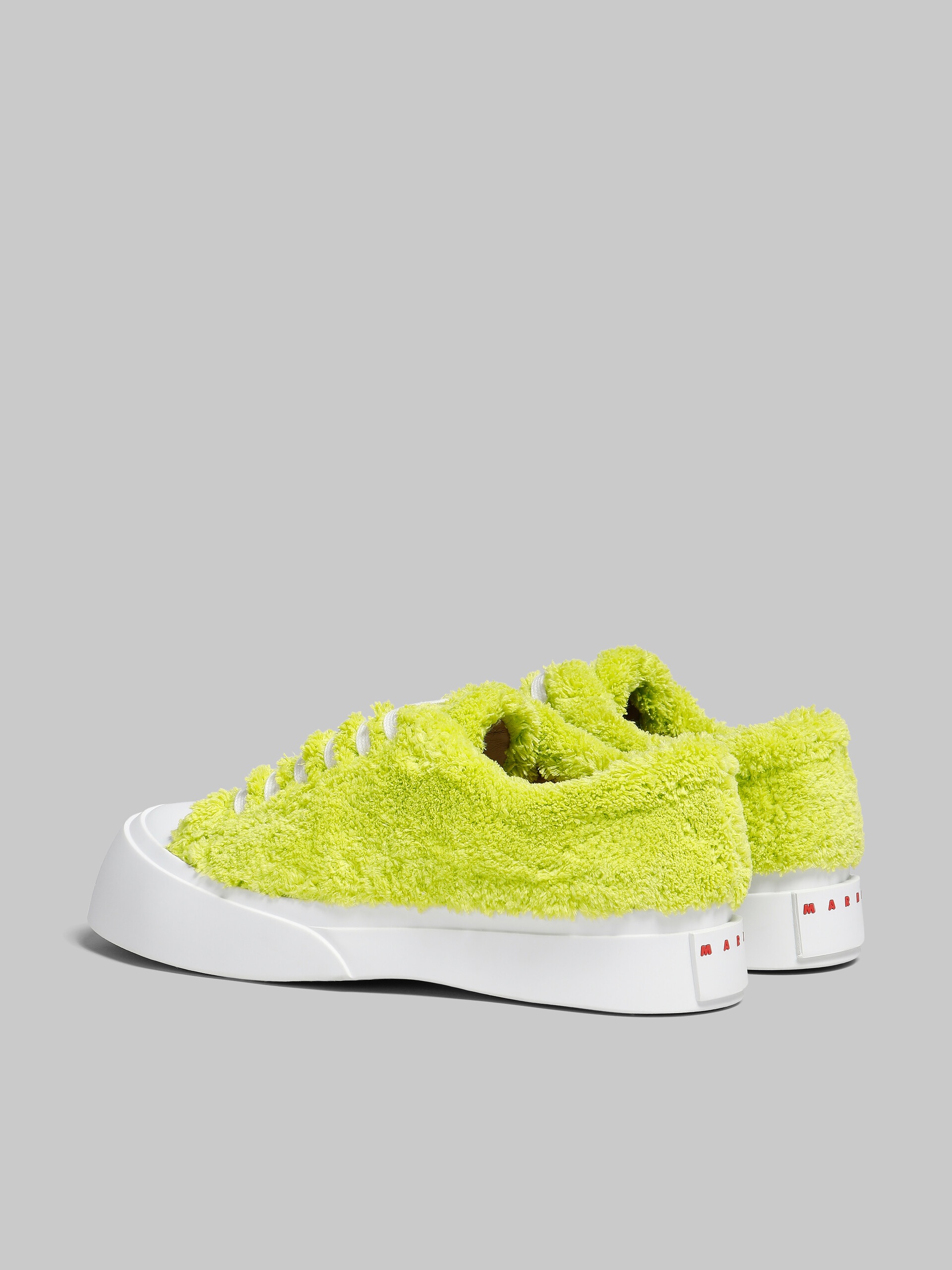 GREEN TERRY PABLO LACE-UP SNEAKER - 3