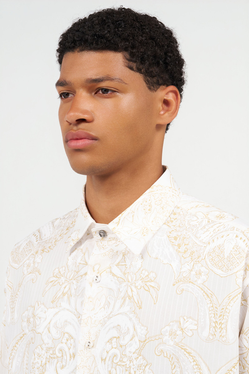White Shirt with Ornamental Motif 6