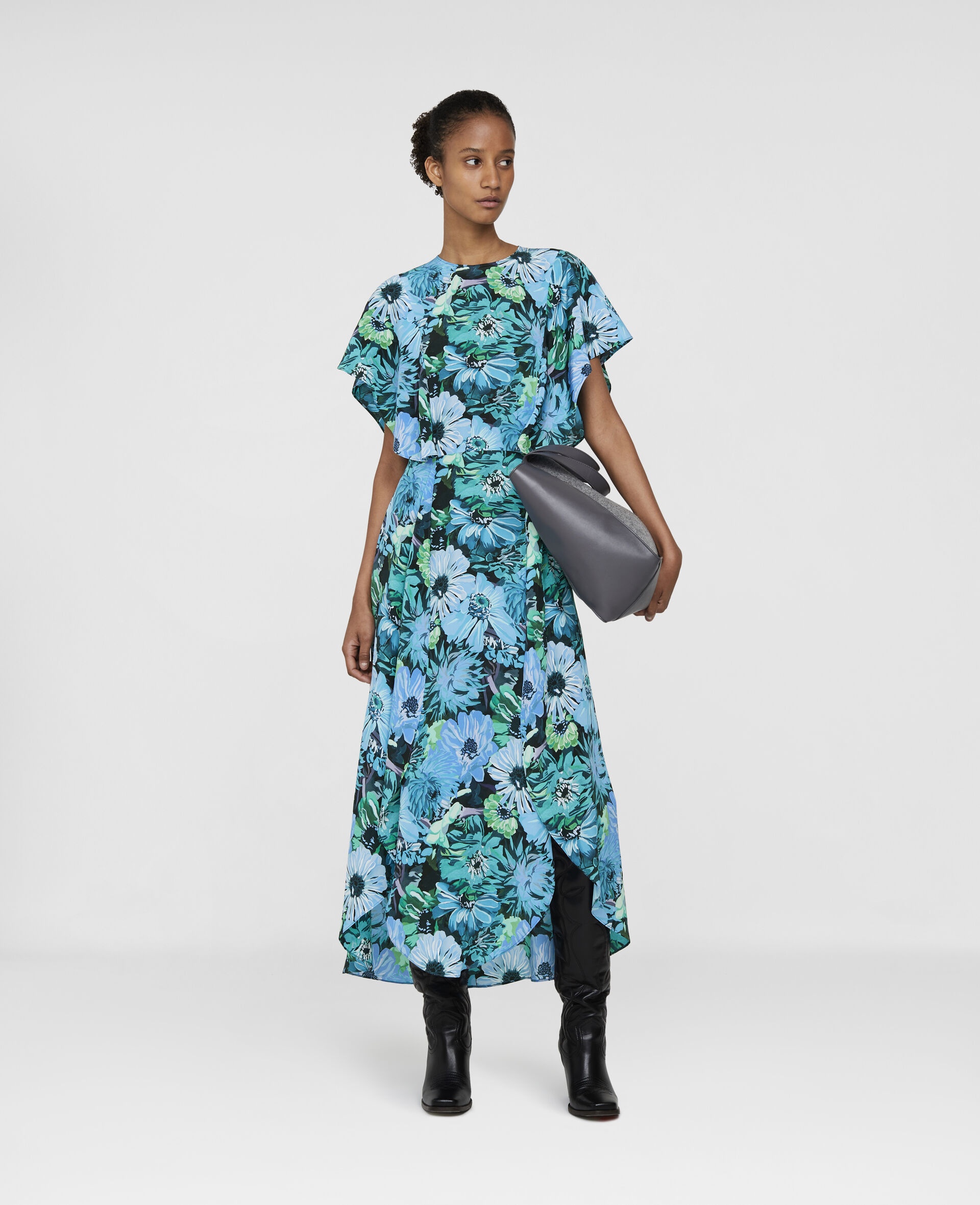 STELLA MCCARTNEY ワンピース Floral ruched maxi dress1046735 Stella McCartney Floral ruched maxi dress Stella McCartney