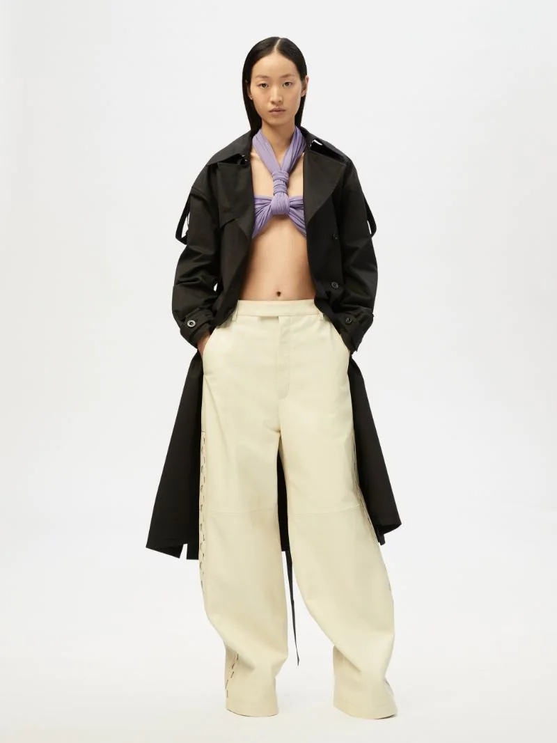 LACE UP LEATHER PANTS - 2