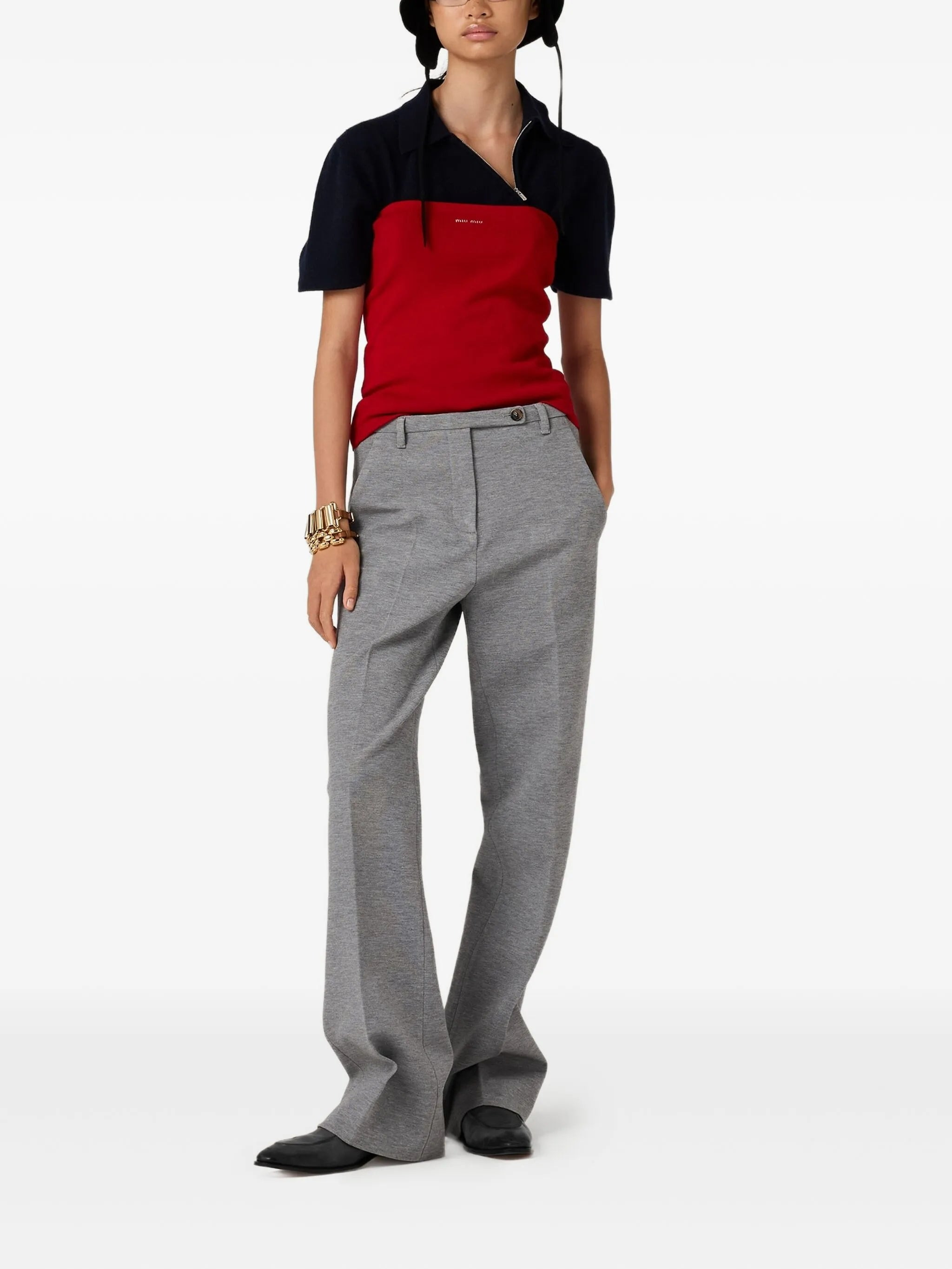 Miu Miu Logo-intarsia Top - 5