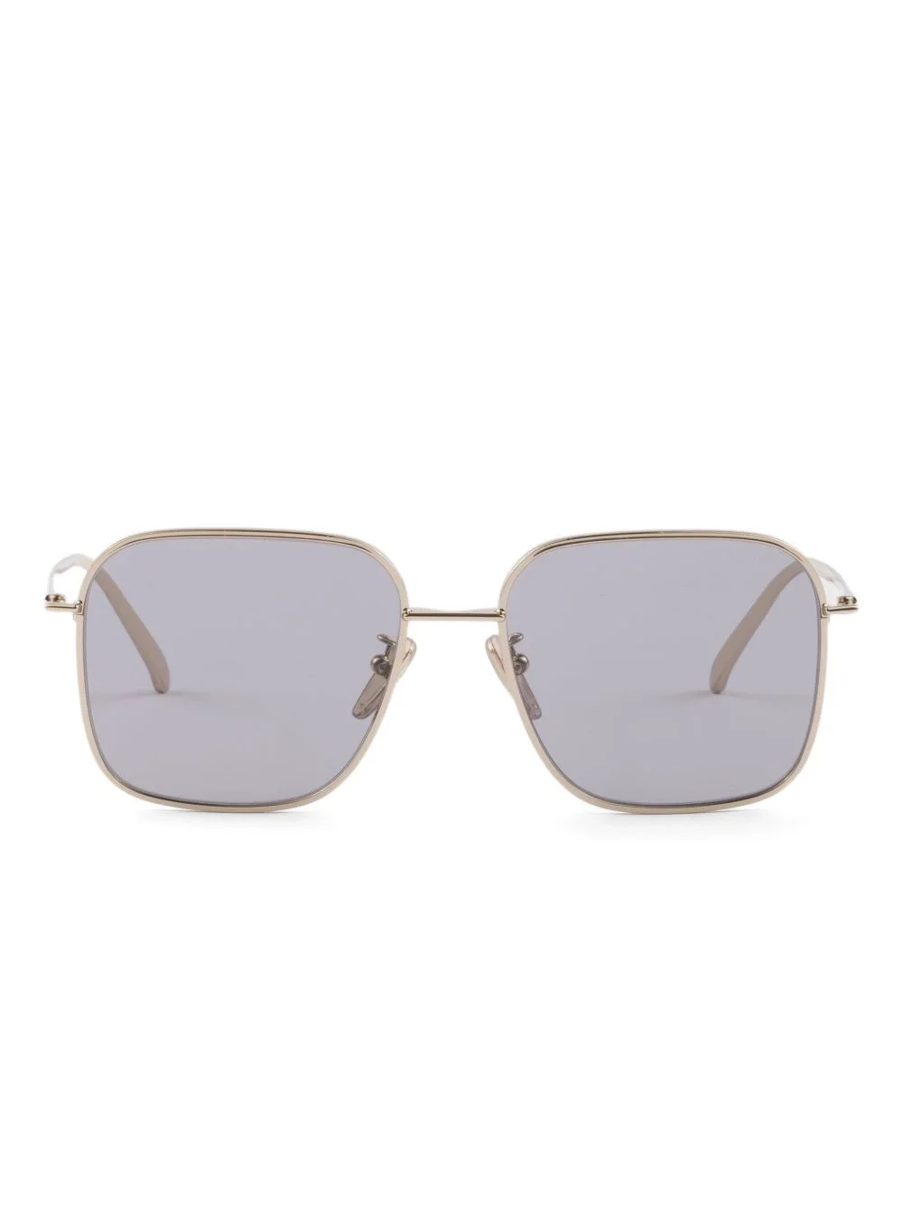 metal square-frame sunglasses - 1