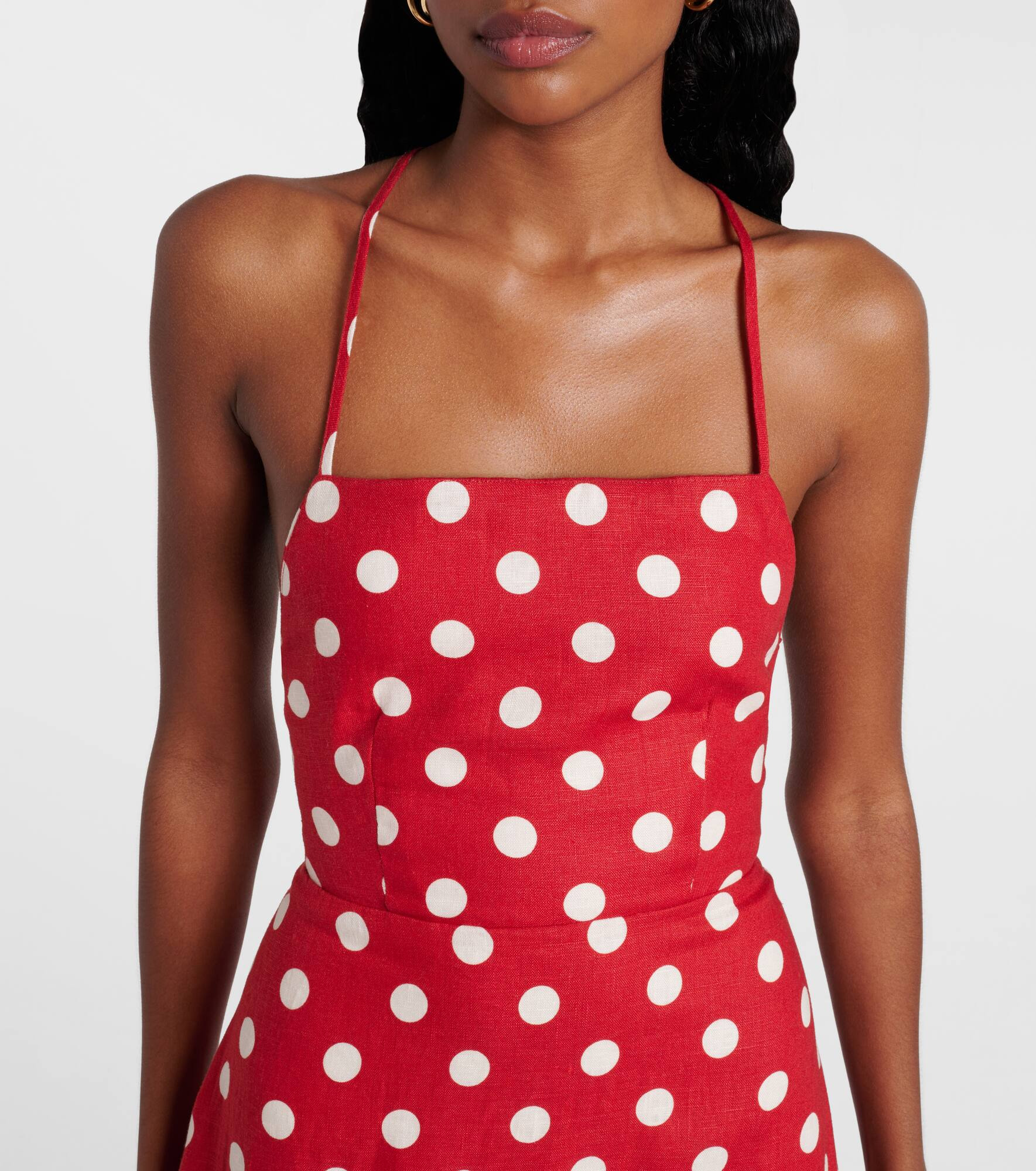 Lori polka-dot linen maxi dress - 4