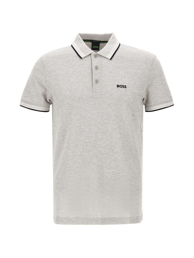striped-trim pique polo shirt 1