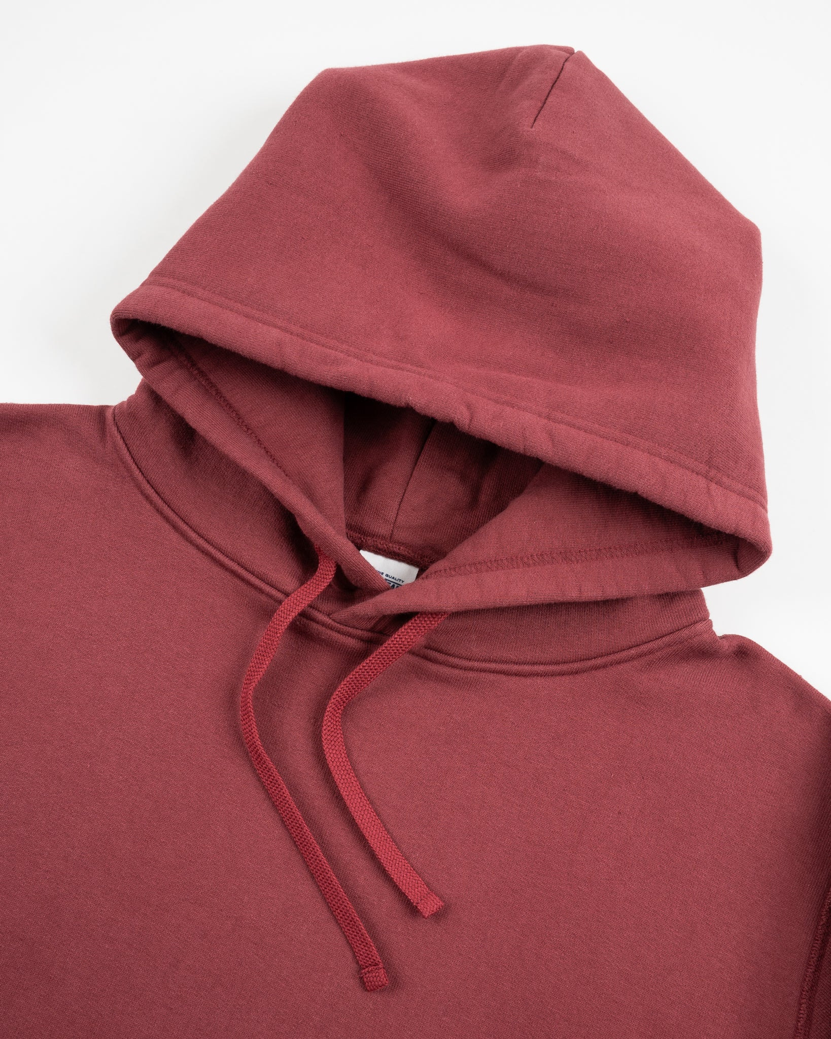 IHSW-49-BUR 14oz Ultra Heavyweight Loopwheel Cotton Hoodie - Burgundy - 8
