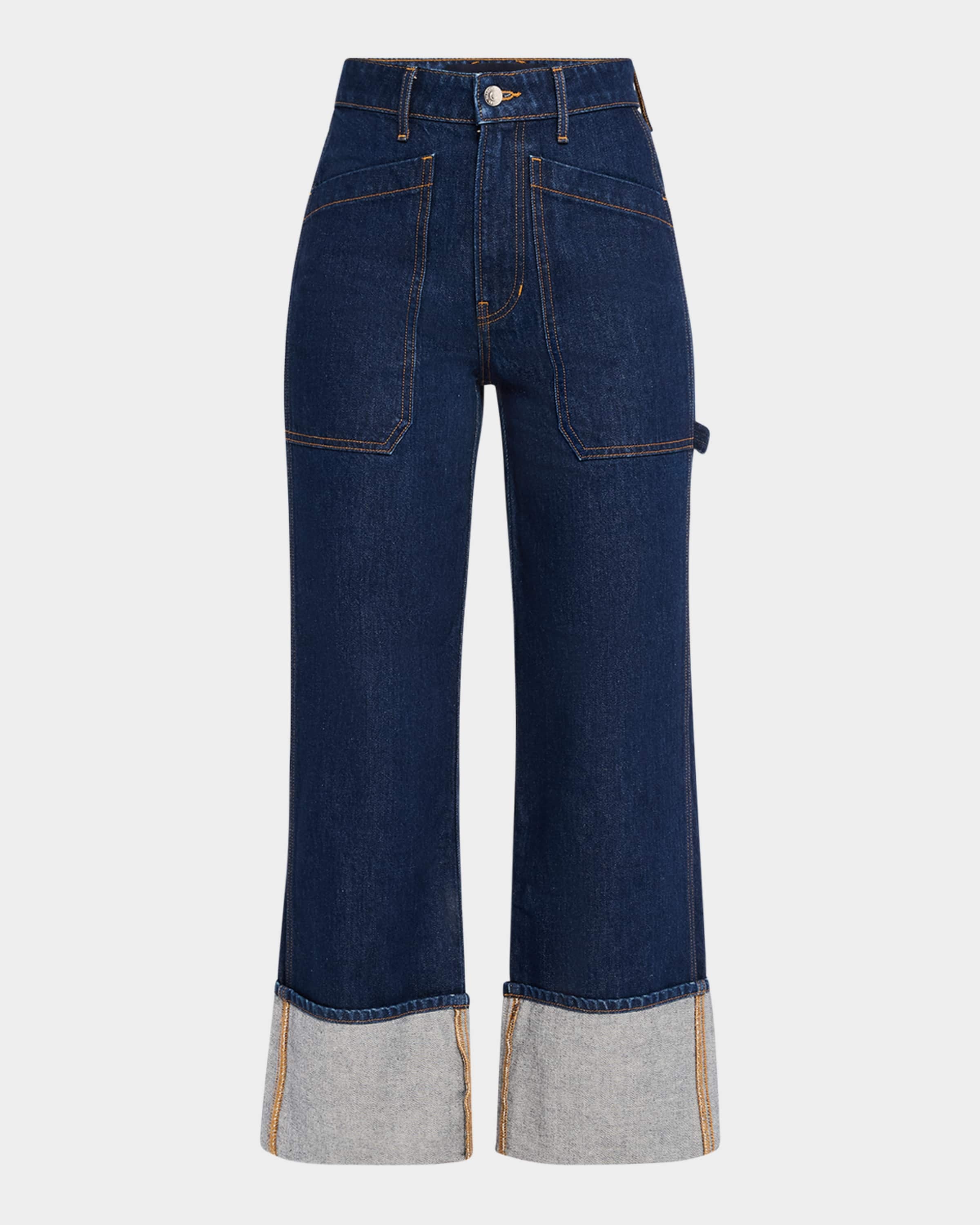 Dylan High-Rise Straight Cuffed Jeans - 2