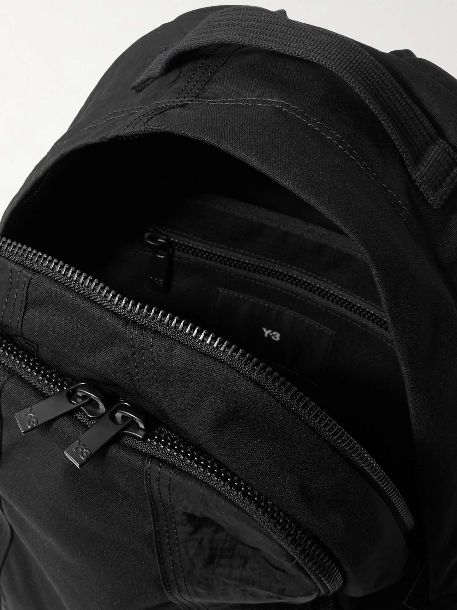 Logo-Embroidered Canvas Backpack - 3