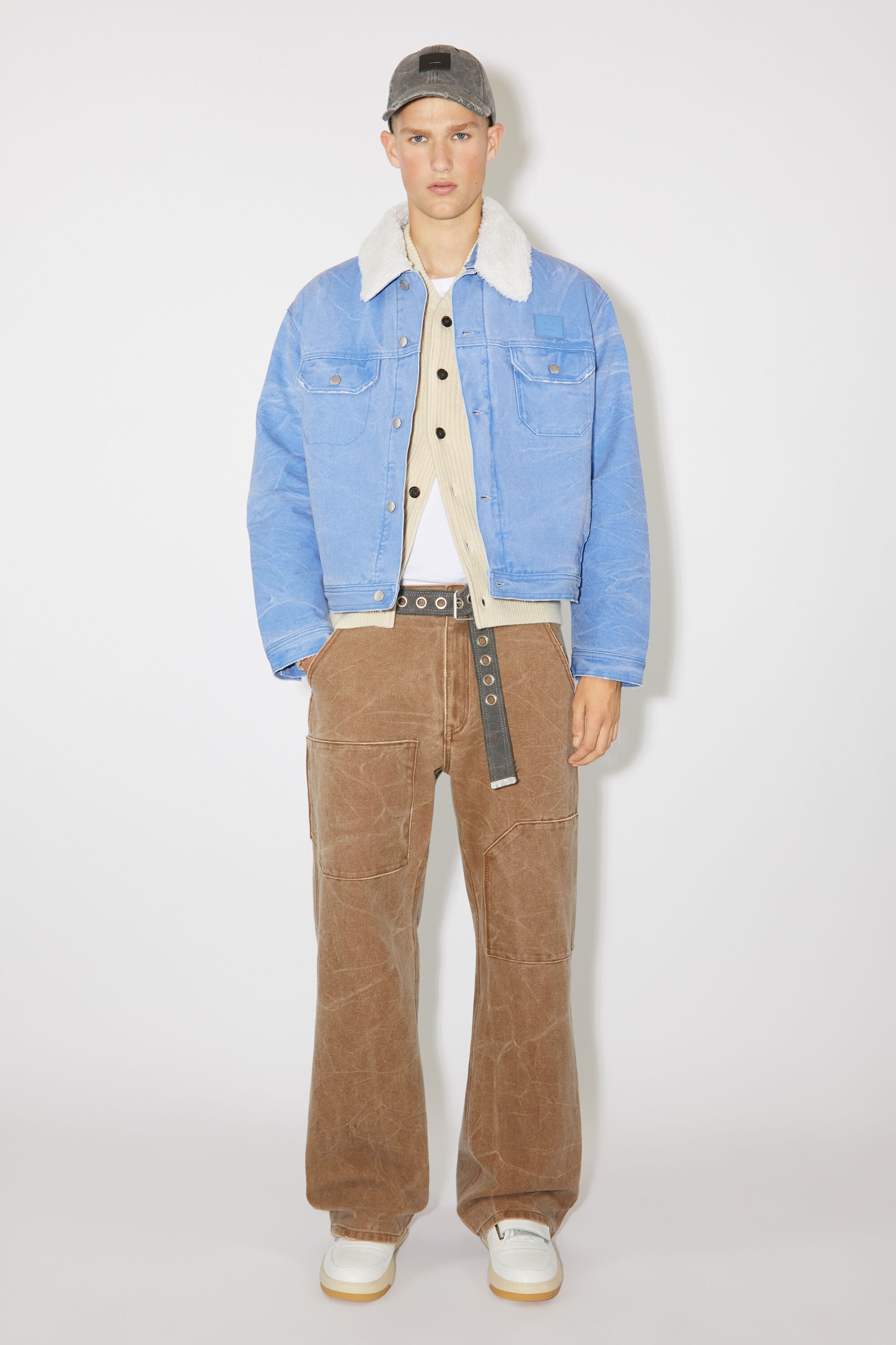 Padded denim jacket - Powder blue - 2