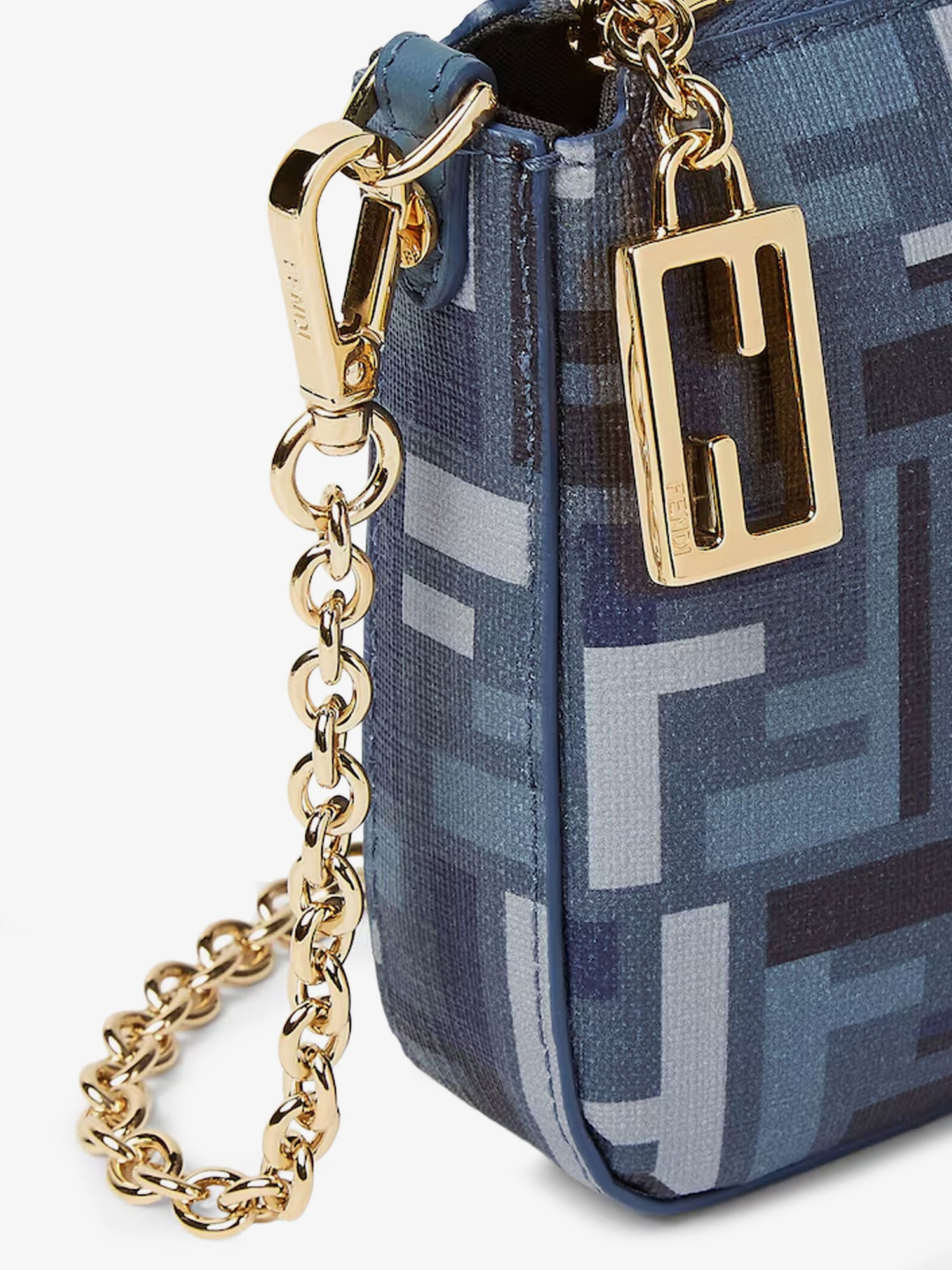 Pouch Baguette Ff Jacquard Fabric Shoulder Bag - 4
