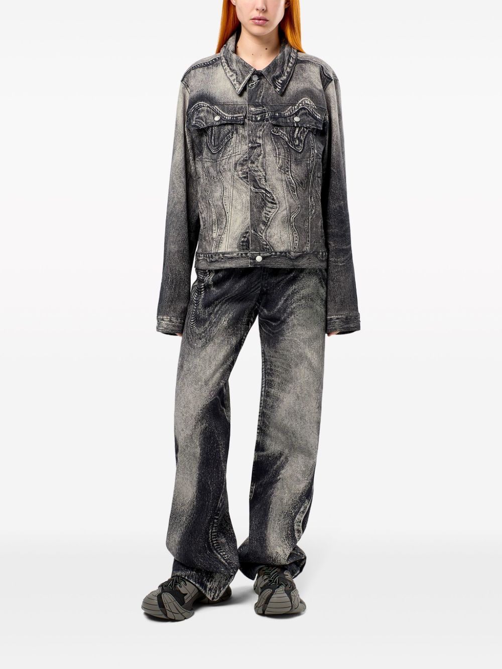 abstract-pattern jeans - 3