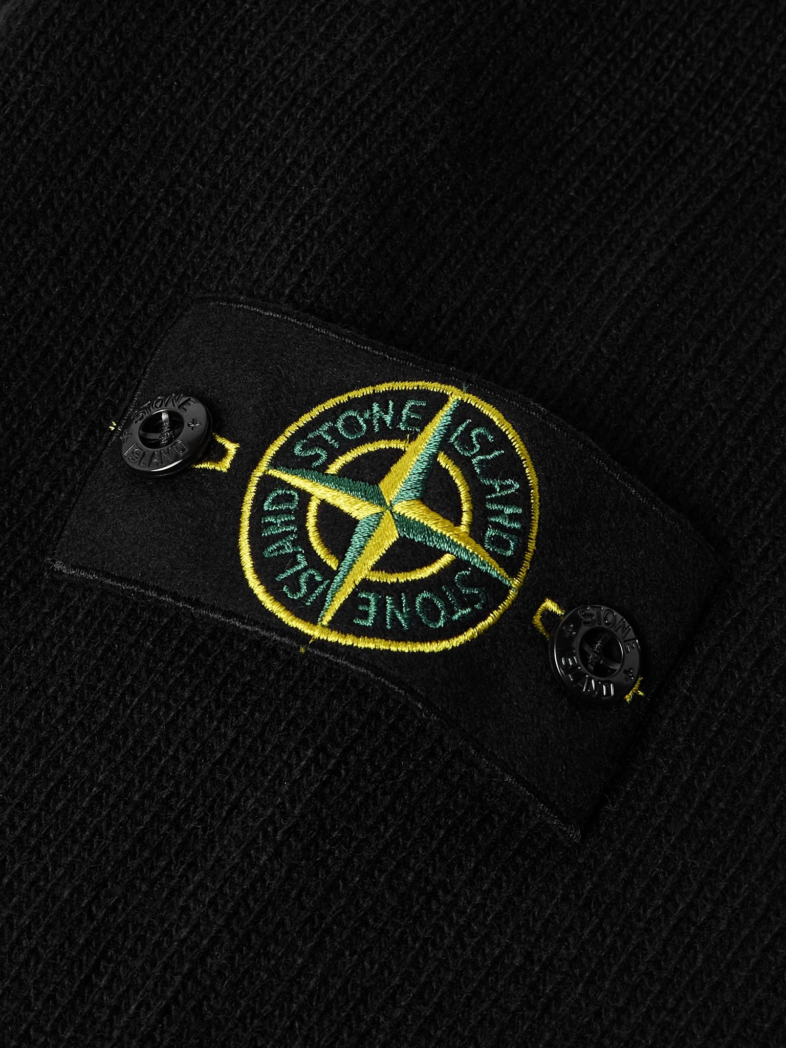 Logo-Appliquéd Wool-Blend Sweater Black - 5