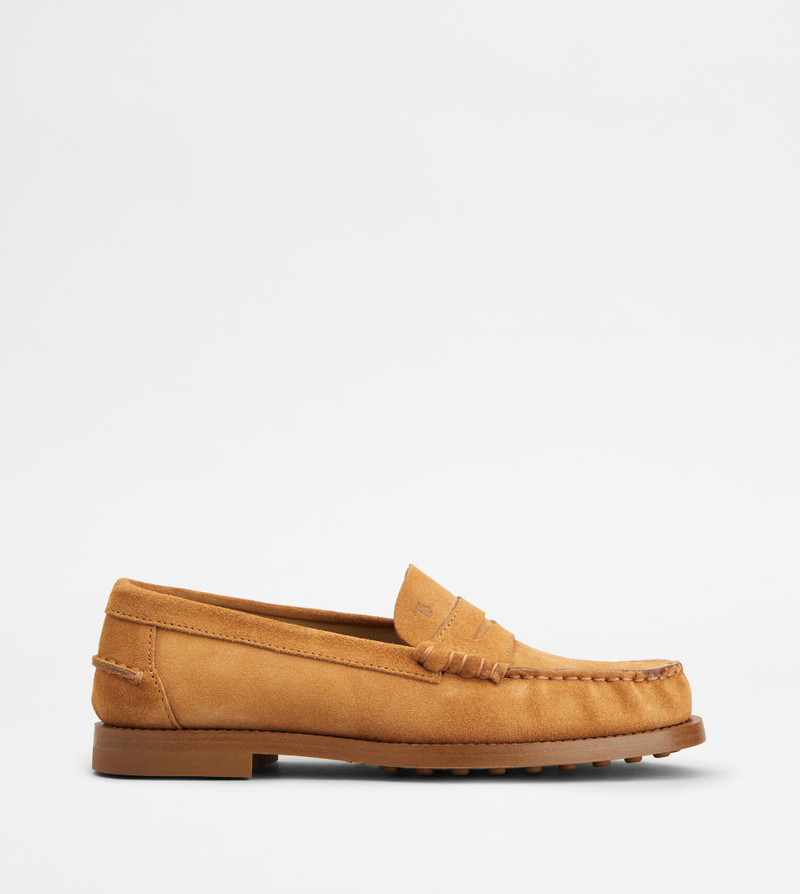 LOAFERS IN SUEDE - BROWN - 1
