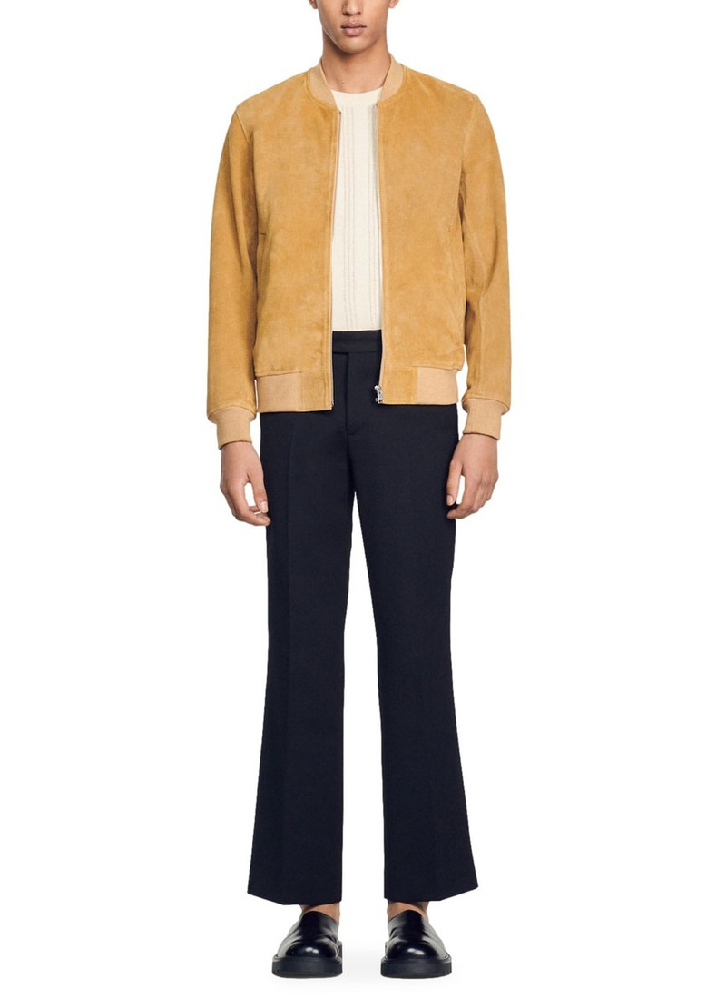 Sandro zip-up suede jacket outlook