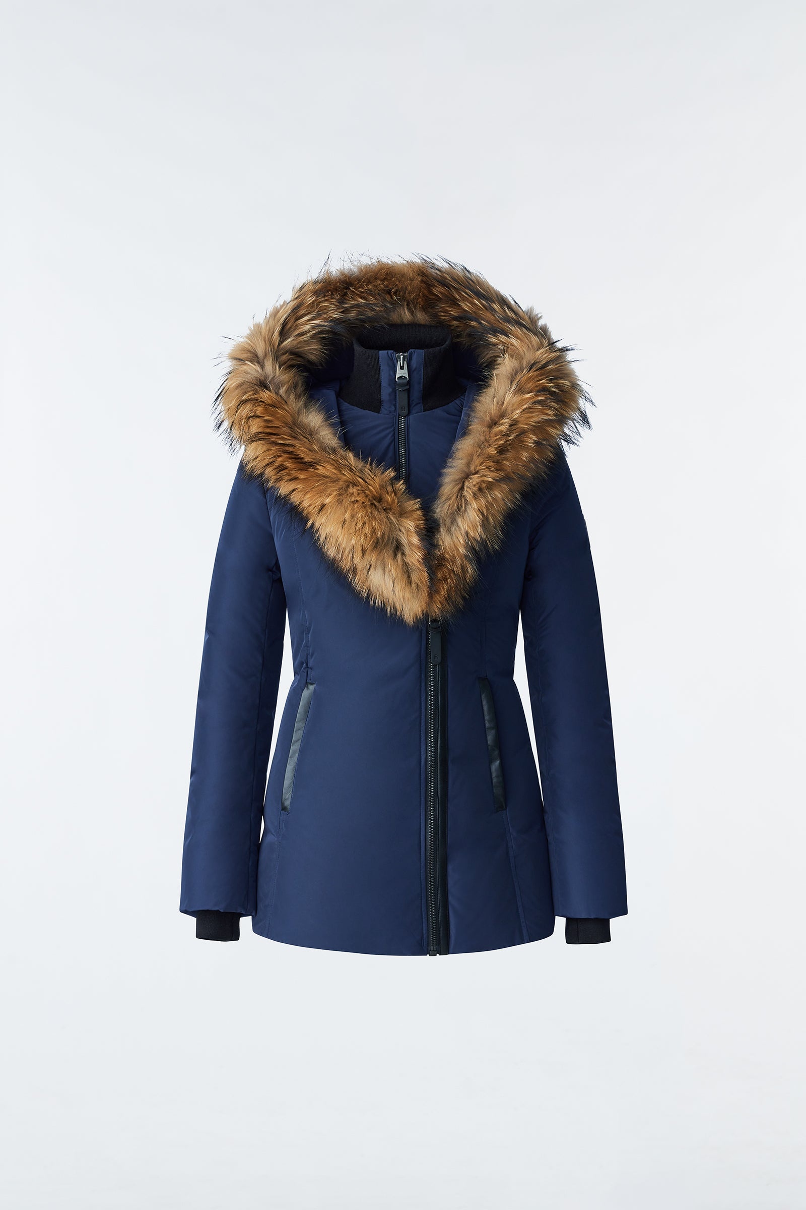 ADALI down coat with natural fur Signature Mackage Collar - 1