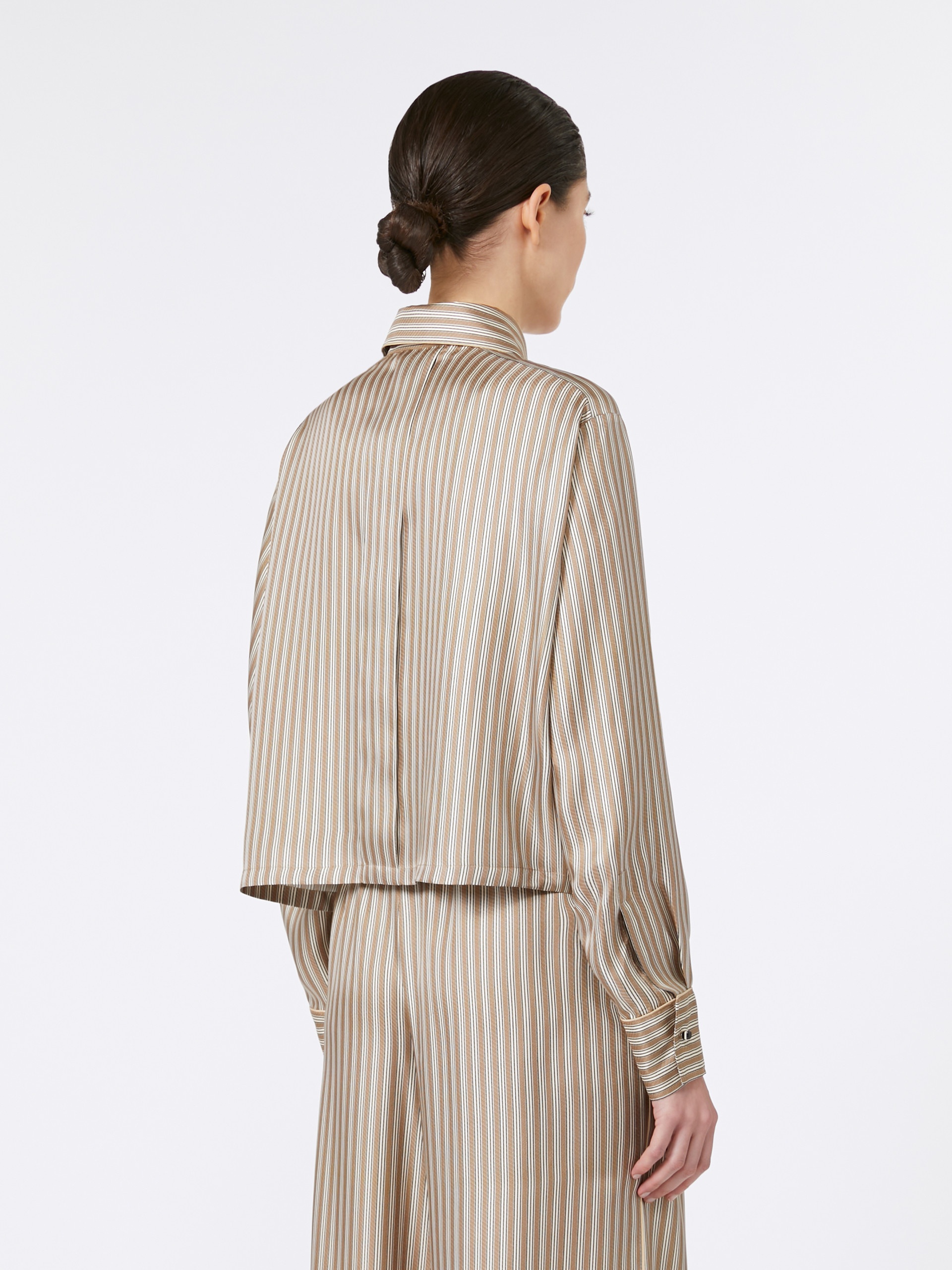 BRAMA Printed silk cropped shirt - 4