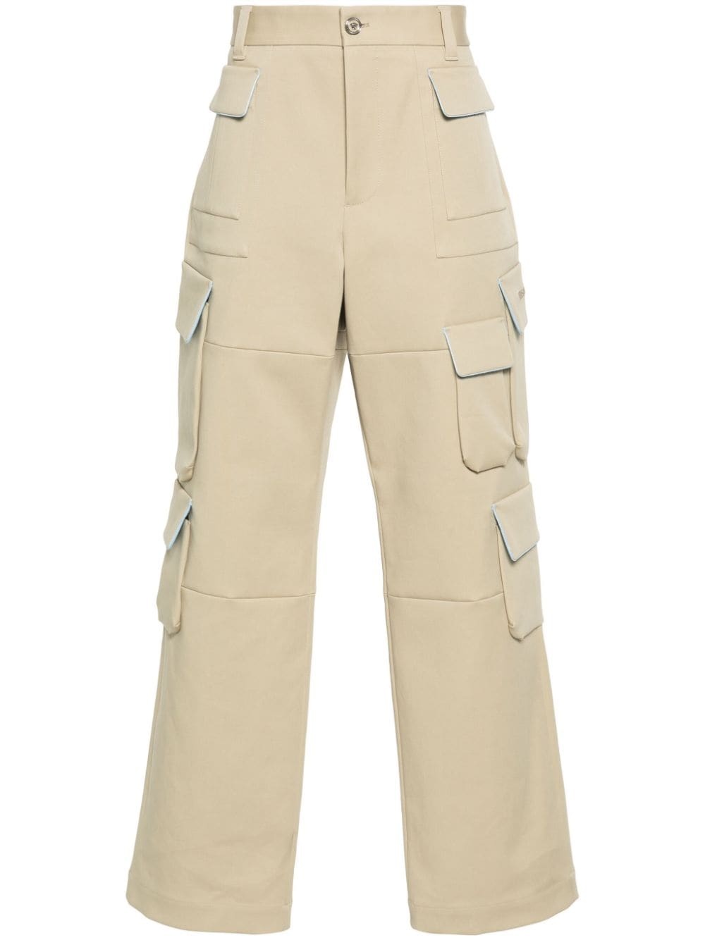 logo-embroidered cargo pants - 1