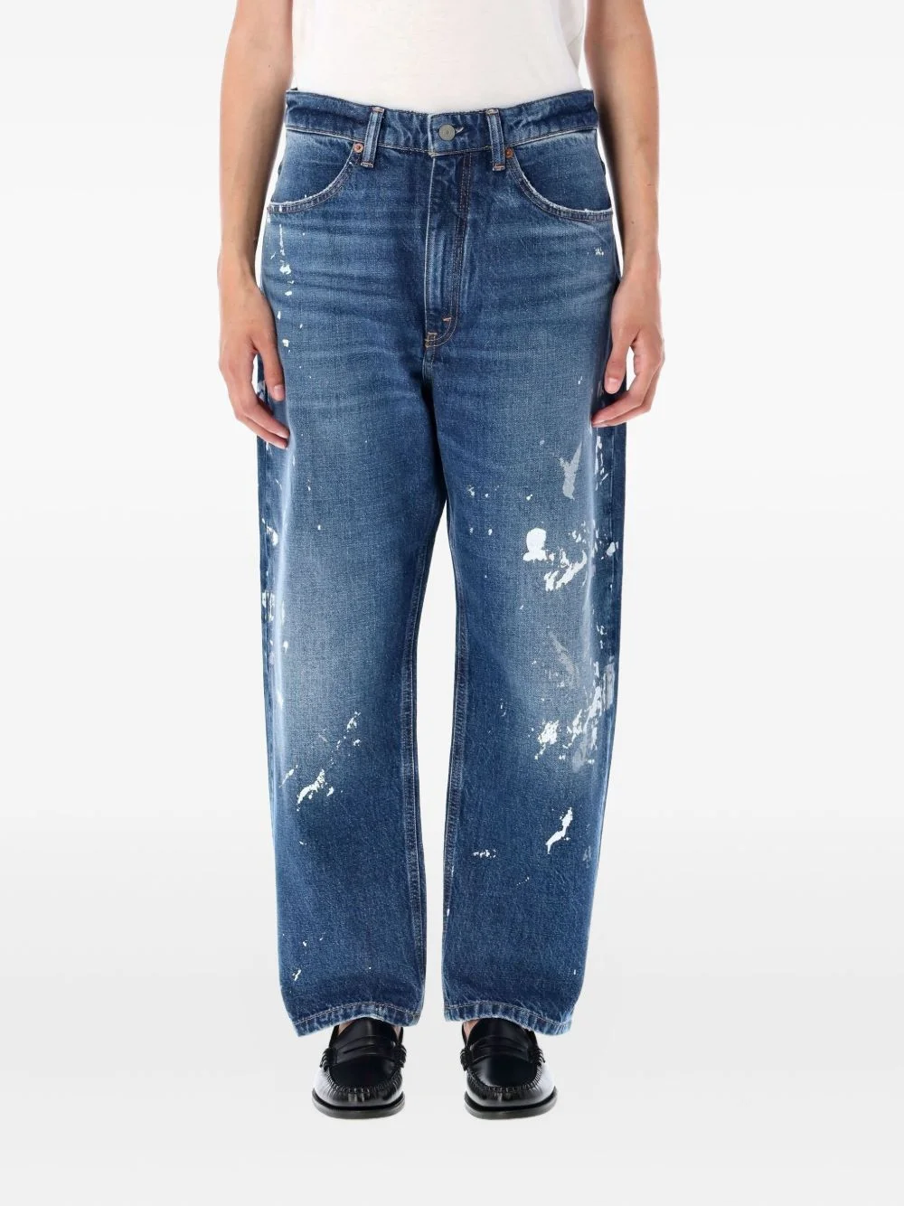 paint-splatter jeans - 1