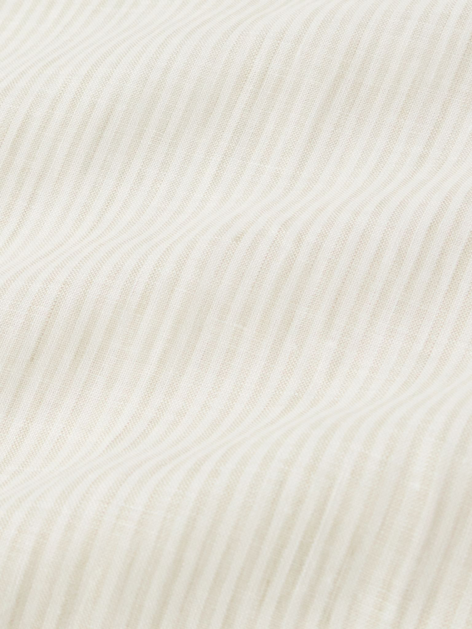 Striped Oasi Linen Shirt Beige - 5