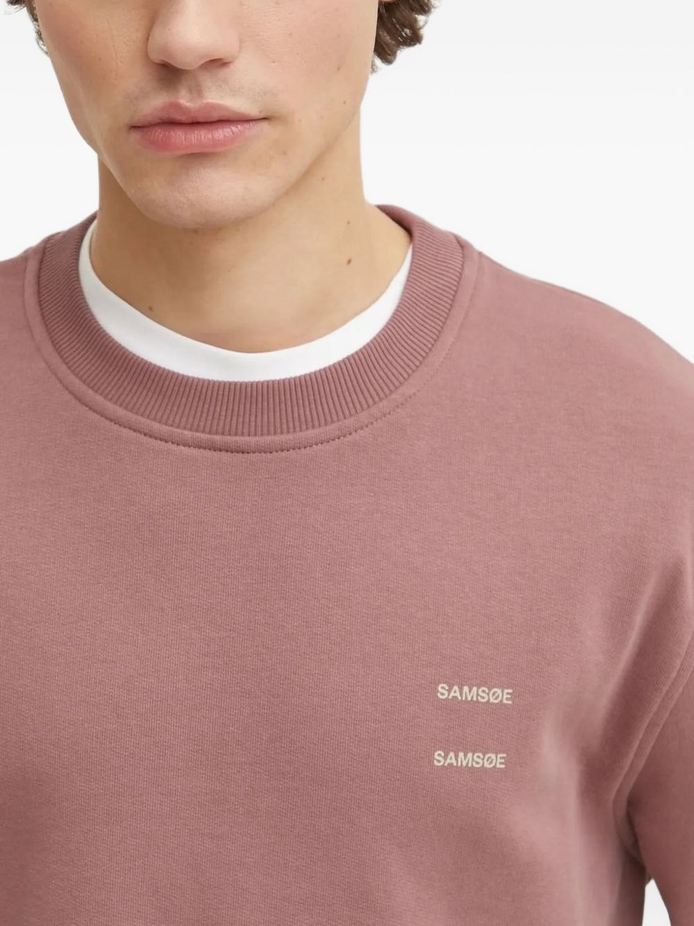 logo-print crew-neck sweatshirt - 3