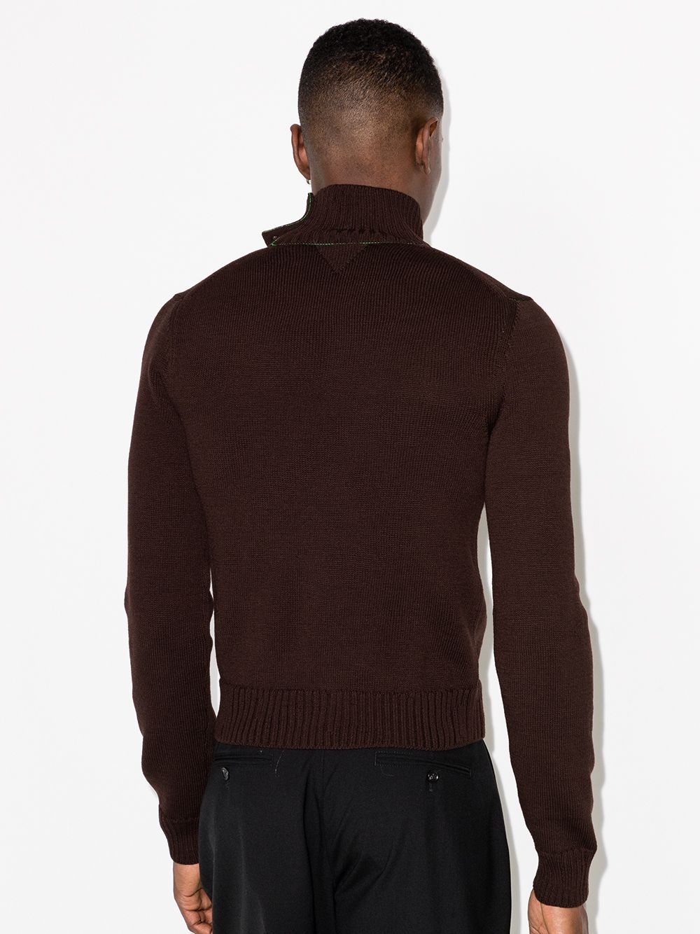 buttoned roll neck jumper - 3